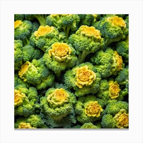 Close Up Of Broccoli 10 Canvas Print