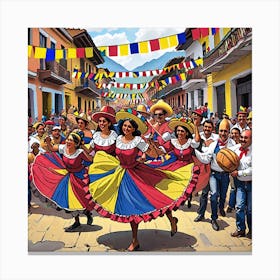 Ecuadorian Dancers Canvas Print