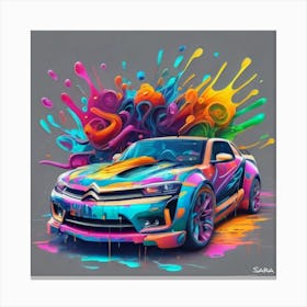 Splatter Car Canvas Print