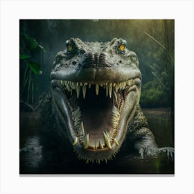 Alligator In The Water 1 Canvas Print