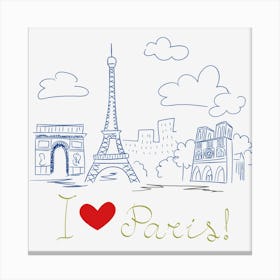 I Love Paris Canvas Print