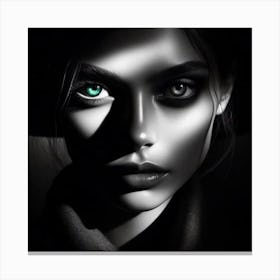 Woman With Green Eyes 4 Canvas Print