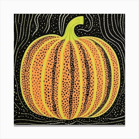 Yayoi Kusama Inspired Pumpkin Black And Yellow 9 Canvas Print