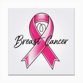 Women Breast Cancer Awareness background in Pink Ribbon international symbol for month October clipart and poster clipart and wall art 3 Canvas Print