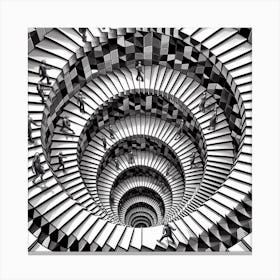 Inspired by M.C. Escher's gravity-defying architecture and tessellations Canvas Print