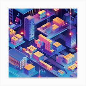 Futuristic City 1 Canvas Print