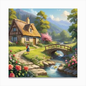 Fairytale Cottage Canvas Print