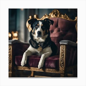 Dog In A Chair Canvas Print