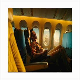 Man On A Plane Canvas Print