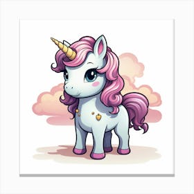 Cute Unicorn 828 Canvas Print