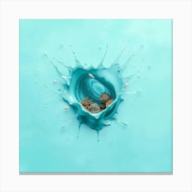 Heart Splash Canvas Print