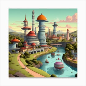 City In The Sky 1 Canvas Print