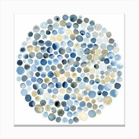 Blue Circles 35 Canvas Print