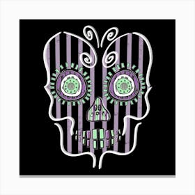 Abstract Design of a Skull With Egyptian Evil Eyes - Modern Pop Art From The Culture Canvas Print
