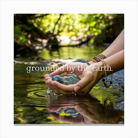 A Stunning Photo Of Hands Gently Cupping A Crystal Canvas Print