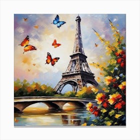 Butterfly In Paris 4 Canvas Print