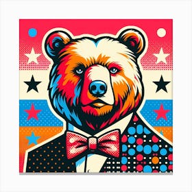 Bear In A Suit Canvas Print