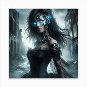 Cyberpunk Girl 1 Canvas Print