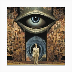 Man In Front Of An Eye Canvas Print