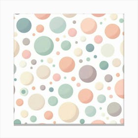 Pastel Polka Dots Canvas Print