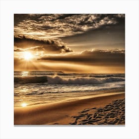 Sunset On The Beach 778 Canvas Print