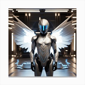 Futuristic Man With Wings 3 Canvas Print