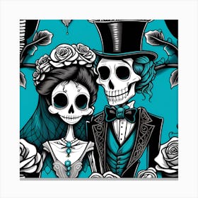 Day Of The Dead Wedding 1 Canvas Print