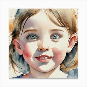 Portrait Of A Little Girl 2 Canvas Print