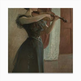 Lady Playing The Violin Canvas Print