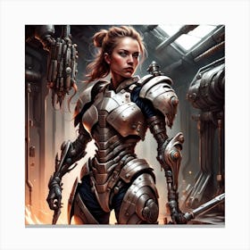 Sci-Fi Warrior Canvas Print