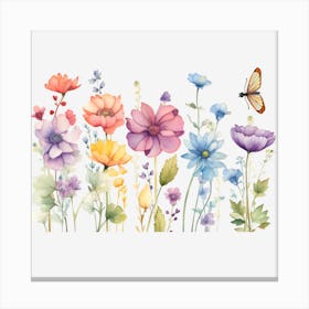 Watercolor Flowers 9 Canvas Print