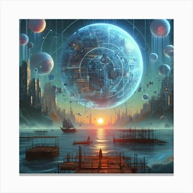 Futuristic Painting Canvas Print