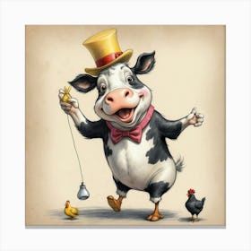 Clown Cow 1 Canvas Print