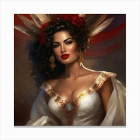Mexican Beauty Portrait 2 Canvas Print