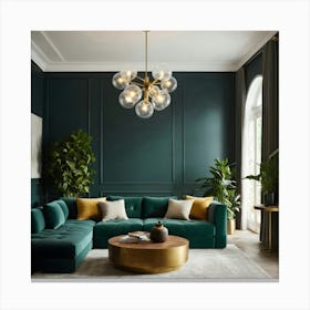 Modern Living Room 111 Canvas Print