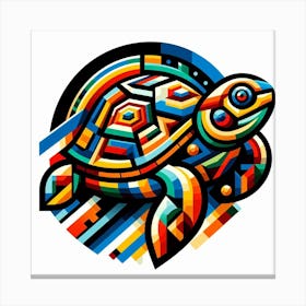 Geometric Art Turtle 1 Canvas Print