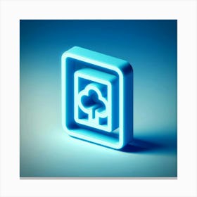 Cloud Icon - Cloud Stock Videos & Royalty-Free Footage Canvas Print