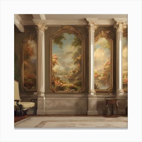 Room With Paintings Canvas Print