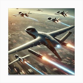 Aphraxis Drones Aerial Combat Converted Canvas Print