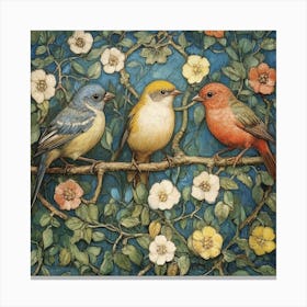 Birds On A Branch Art 22 Canvas Print