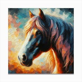 Horse Painting in oil paints Canvas Print