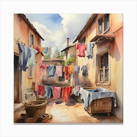 Laundry Line 1 Canvas Print
