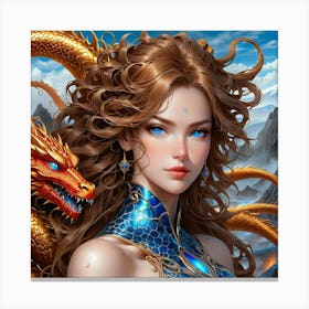 Dragon Girl hv Canvas Print