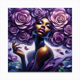 Purple Roses 4 Canvas Print
