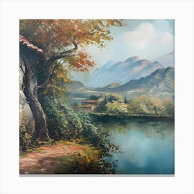 House By The Lake Canvas Print