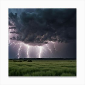 Lightning In The Sky 16 Canvas Print
