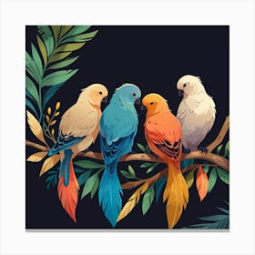 Birds Of A Feather Art Print 5 Canvas Print