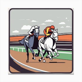 Horse Racing 12 Canvas Print