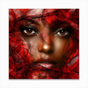 Black Girl With Red Hair 1 Canvas Print