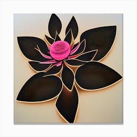 Black Flower Canvas Print